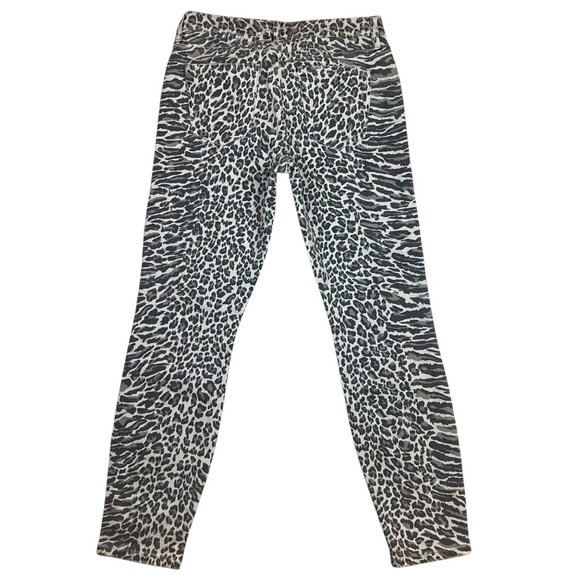 Current/Elliott Leopard Zebra Print Womens 23  Skinny Jeans Distressed Denim - Picture 6 of 11